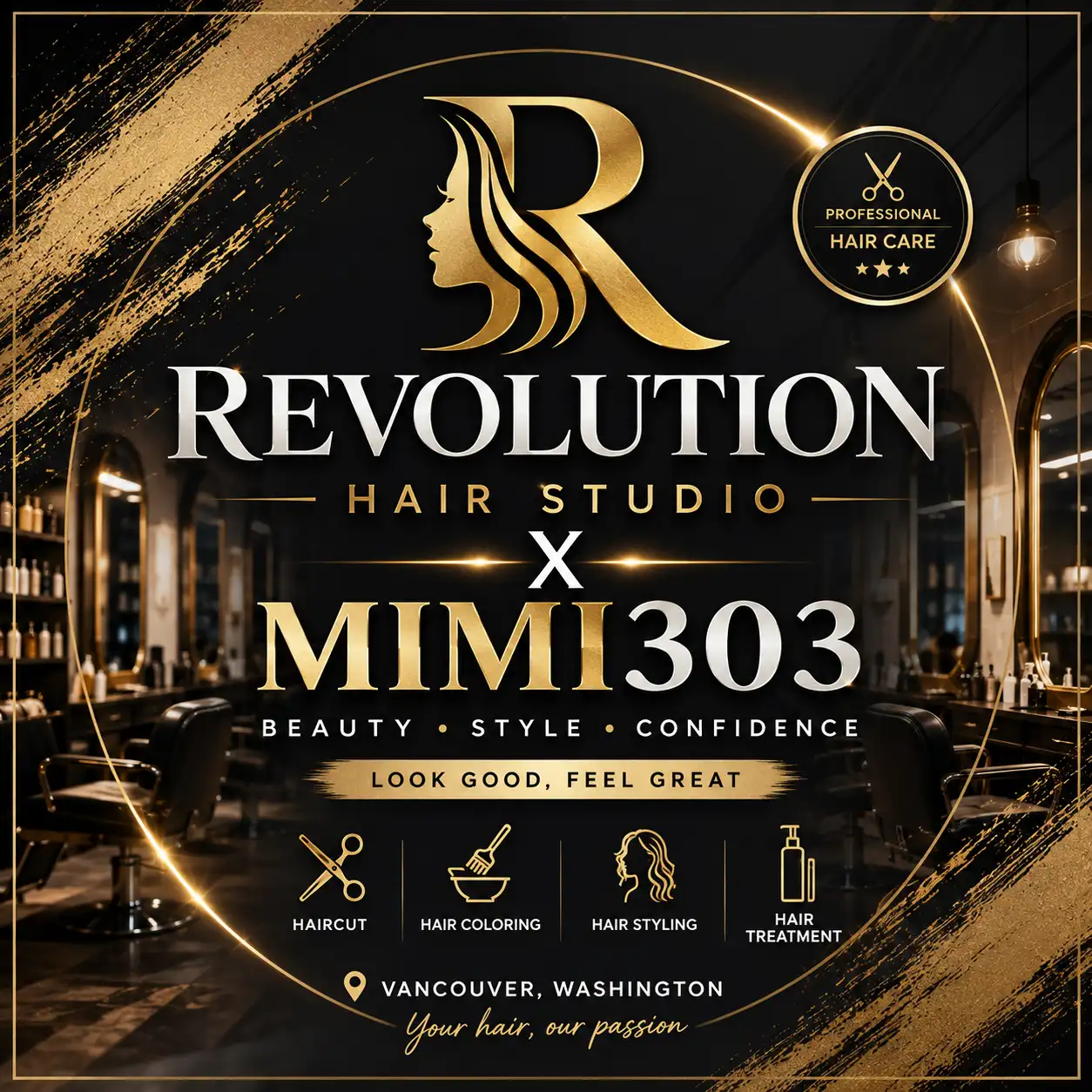 Banner Revolution Hair Studio X MIMI303